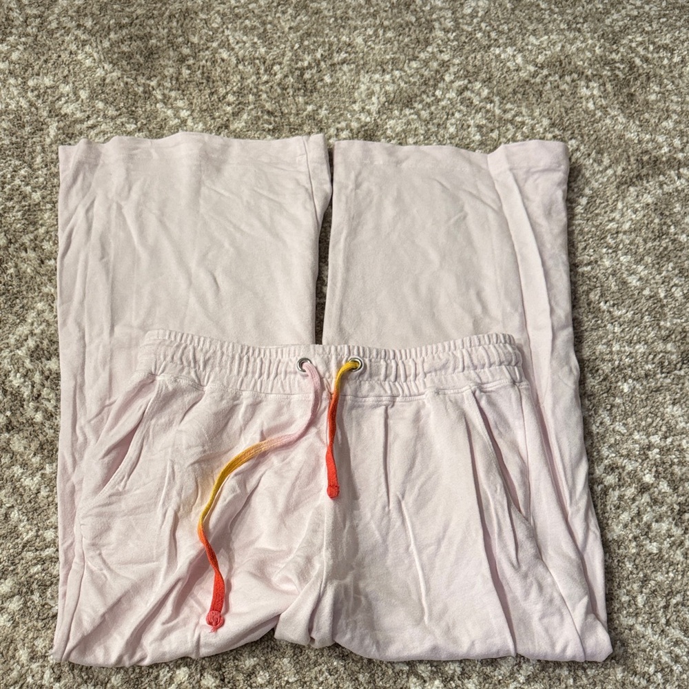 Sundry Light Pink Wide Leg Sweatpants
